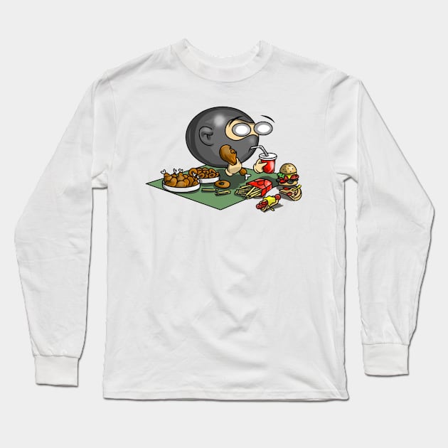 Ninja Fastfood Long Sleeve T-Shirt by Leo Pringadhy